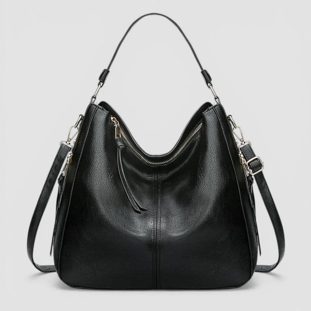 Sac hobo grand format en cuir texturé