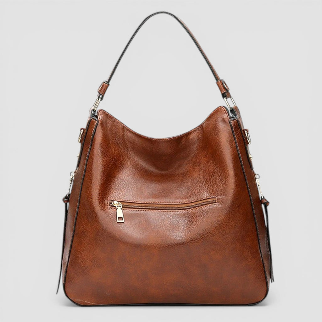 Sac hobo grand format en cuir texturé