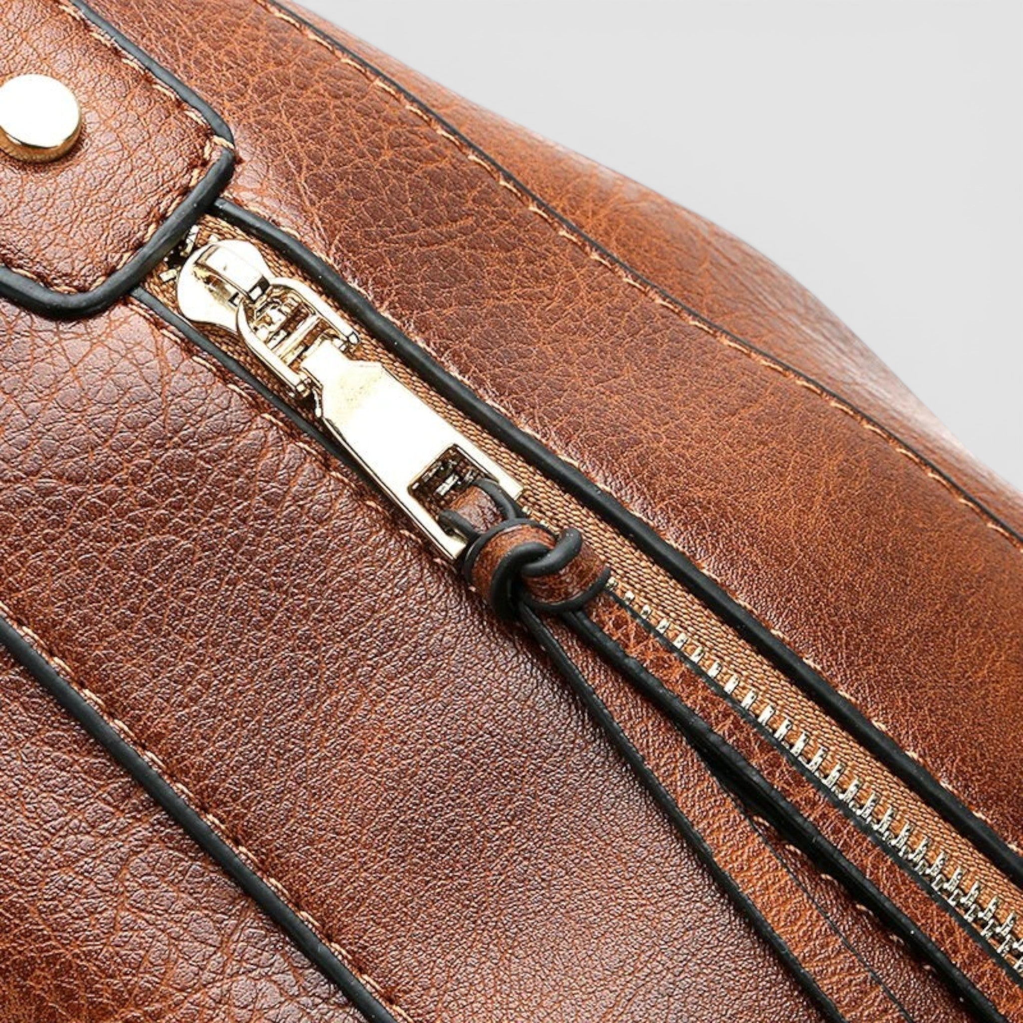 Sac hobo grand format en cuir texturé