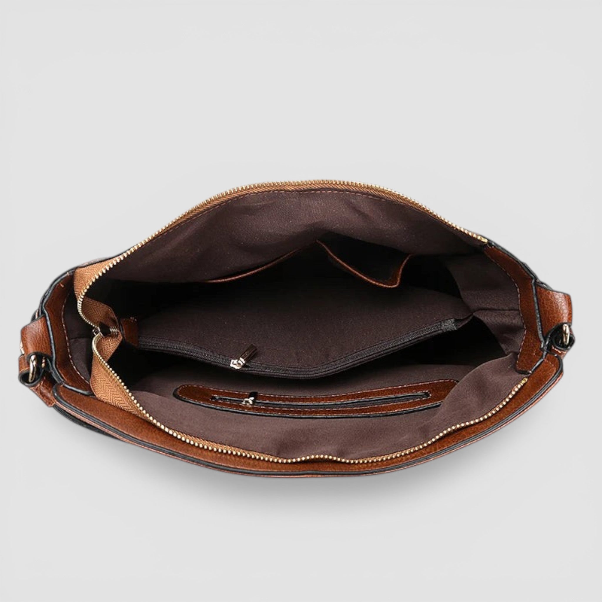 Sac hobo grand format en cuir texturé