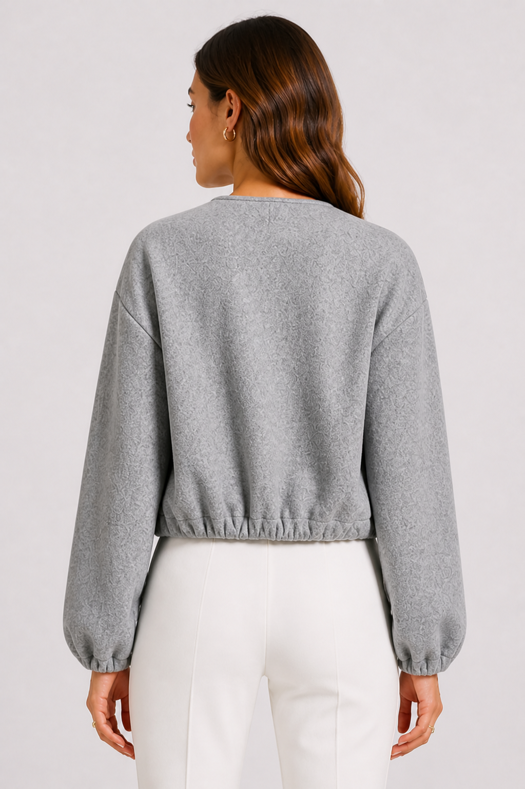 Veste bomber courte minimaliste à zip structuré