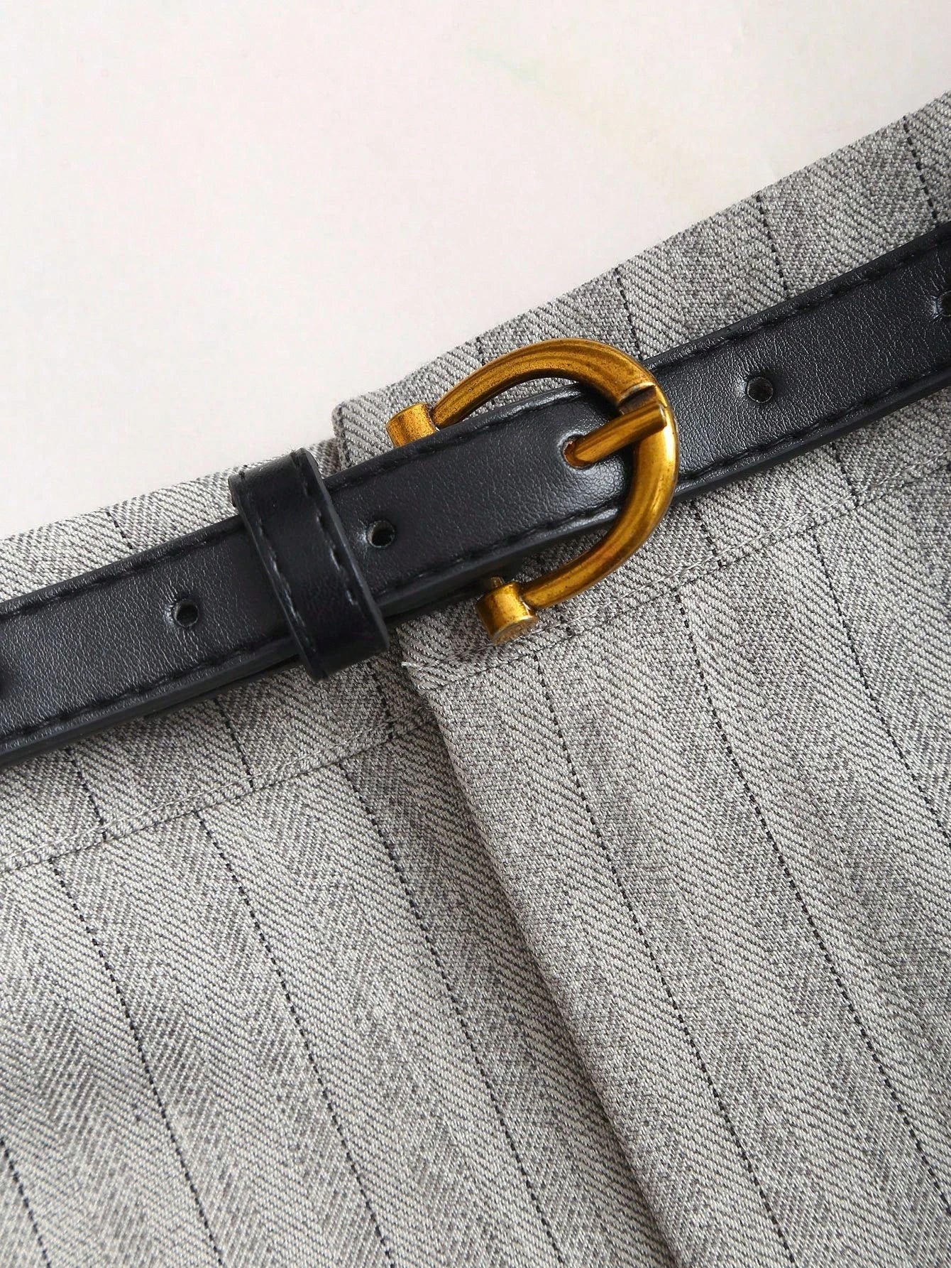 Pantalon large plissé gris perle