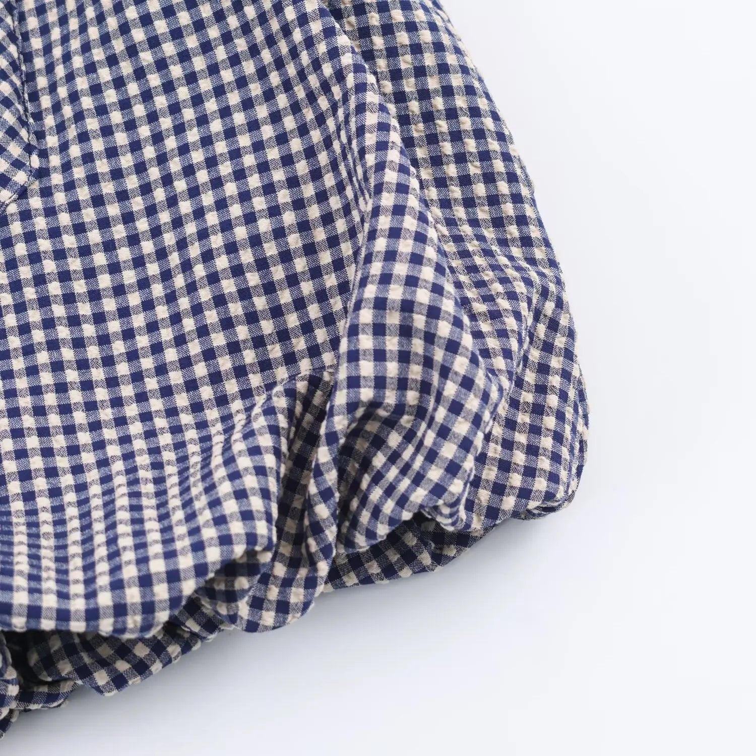 Chemise oversize à carreaux bleus