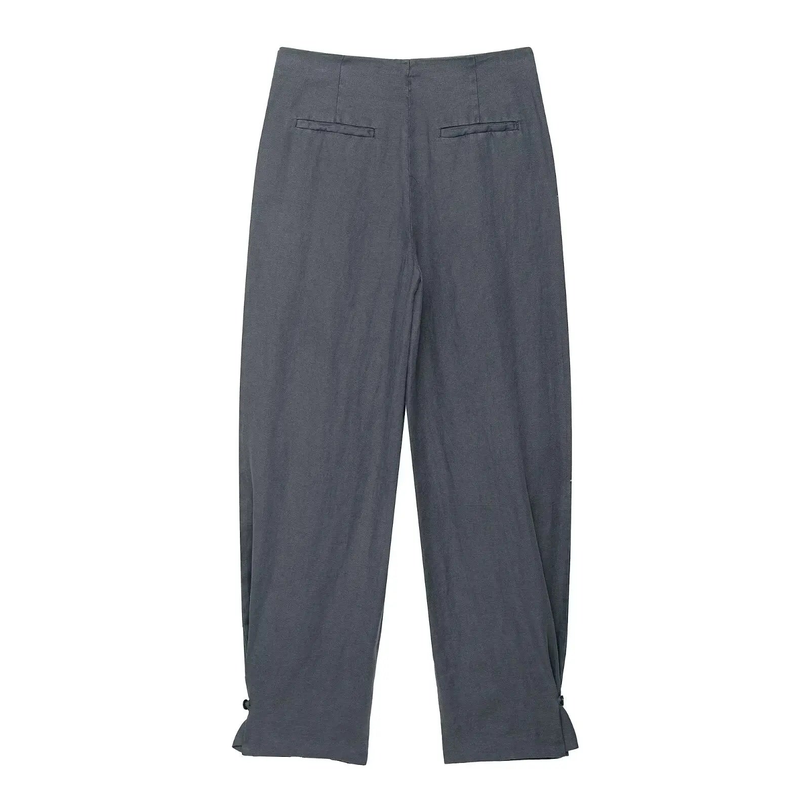 Pantalon large plissé gris