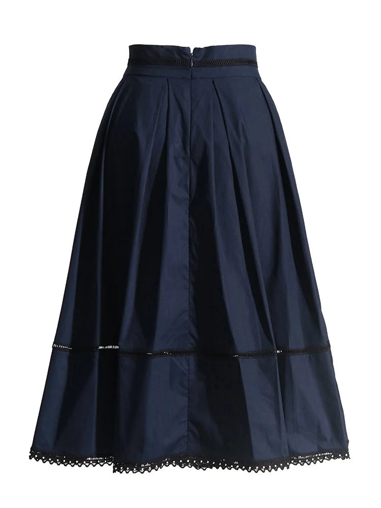 Ensemble jupe ligne A taille haute et haut structuré