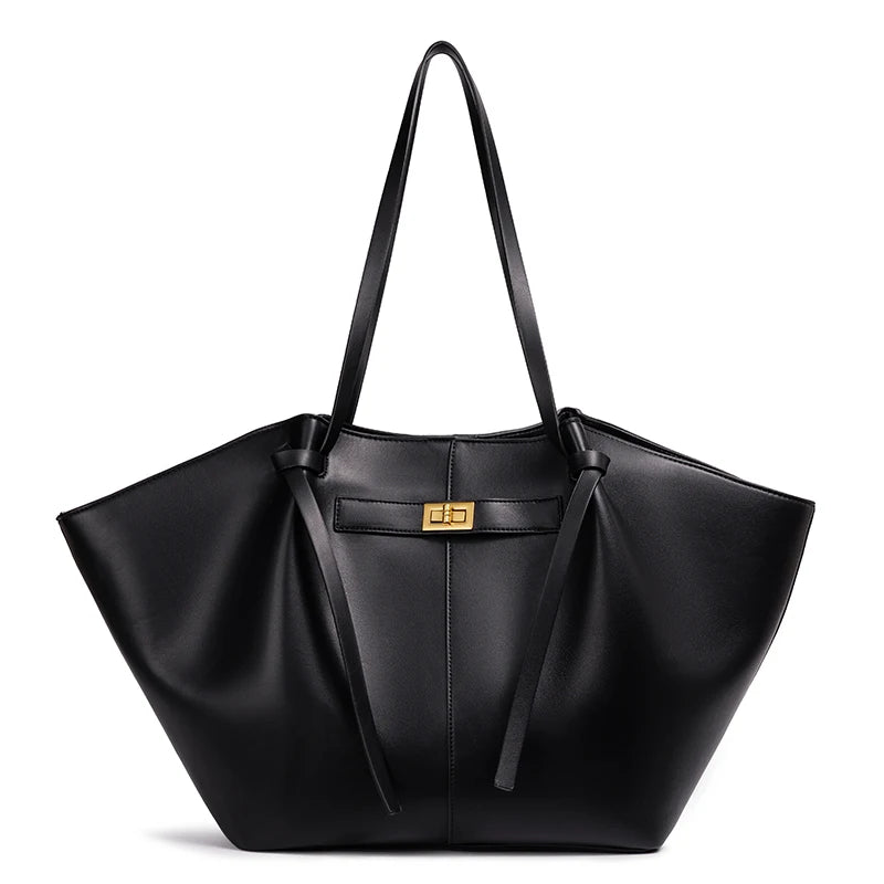 Sac porté épaule grand format à fermoir