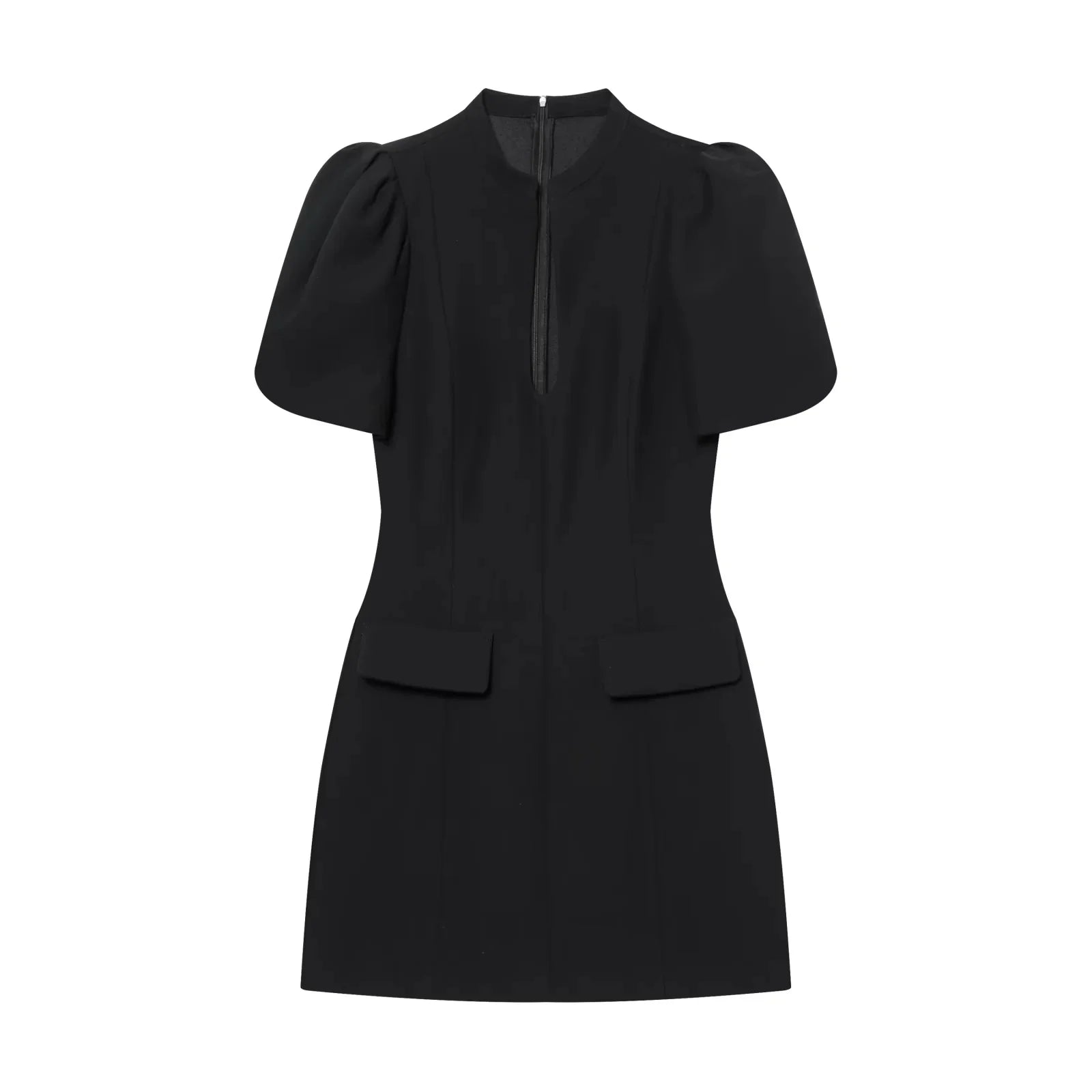 Robe courte à manches bouffantes