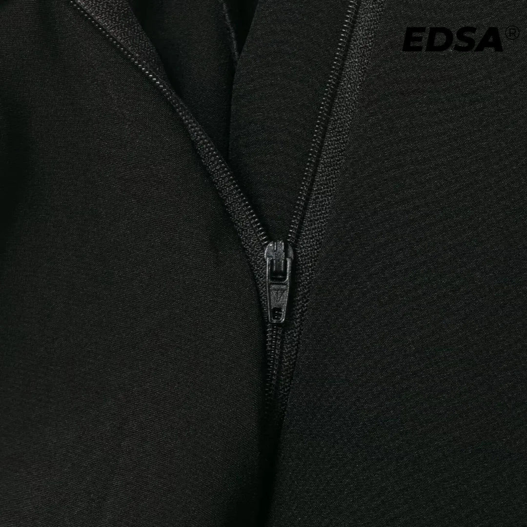 Pantalon noir asymétrique à taille structurée