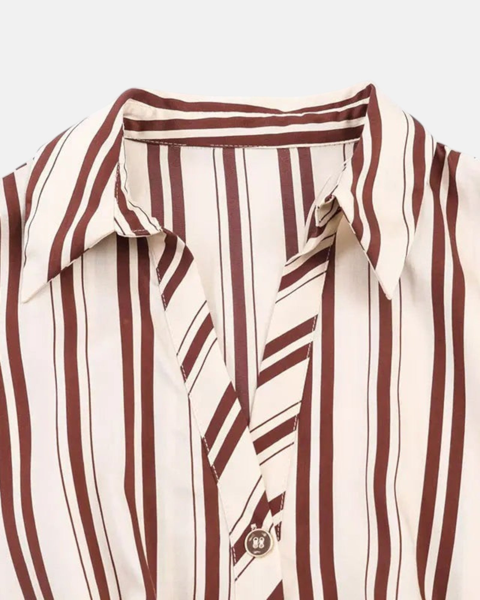 Robe chemise rayée ceinturée