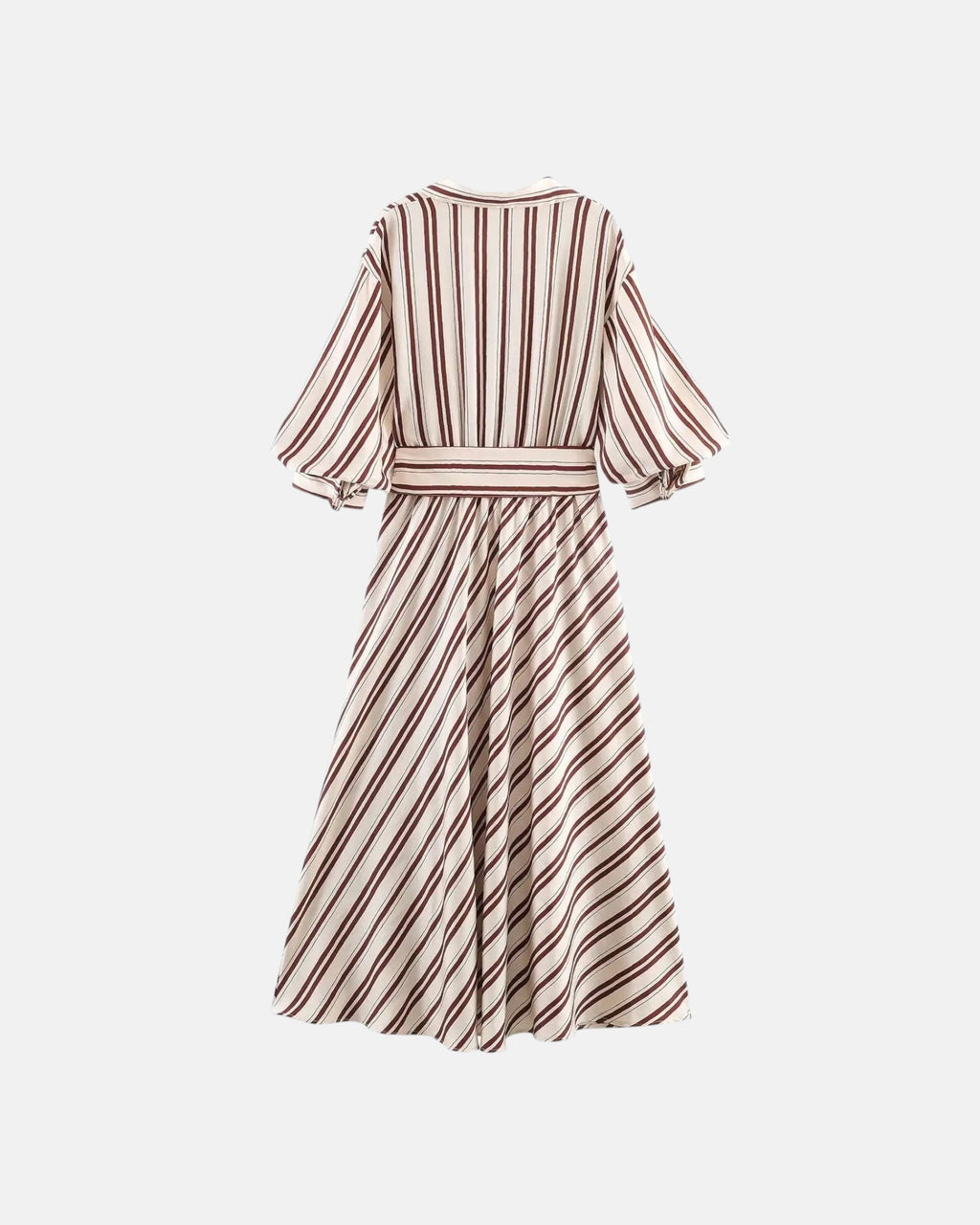 Robe chemise rayée ceinturée