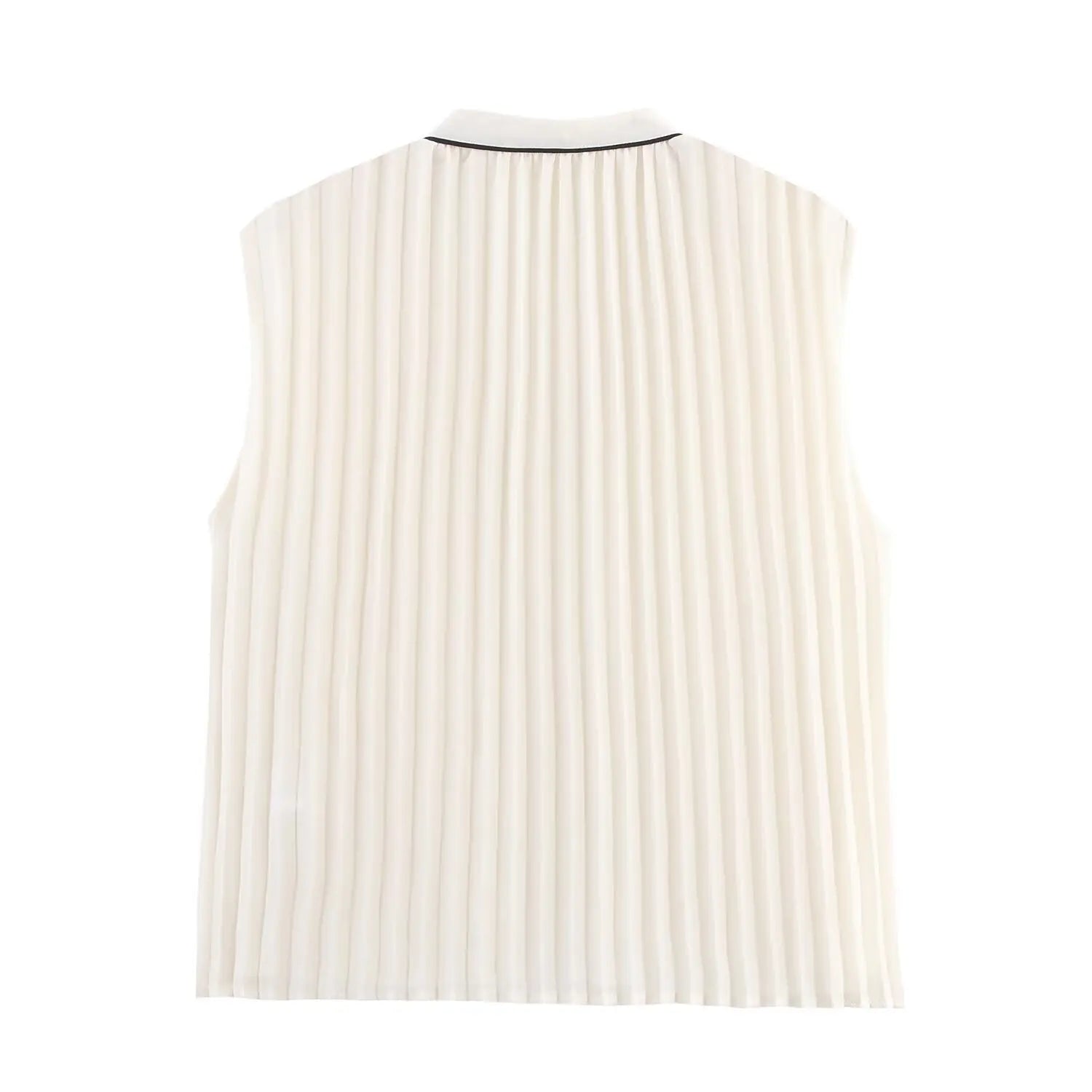 Ensemble chemise contrastée et jupe plissée