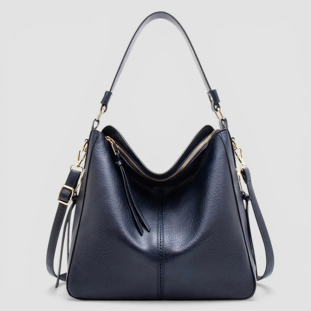 Sac hobo grand format en cuir texturé