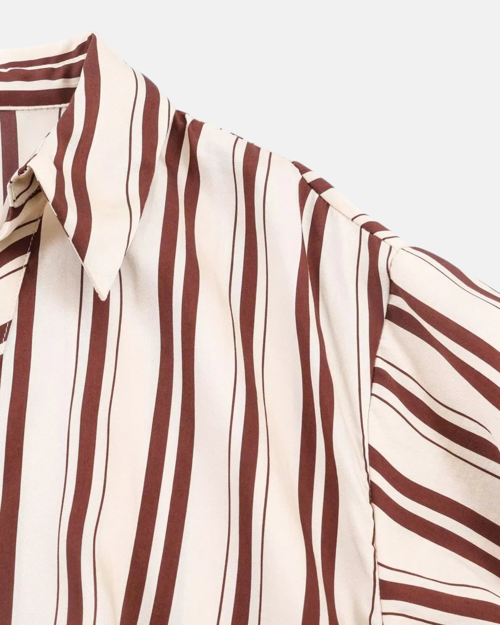 Robe chemise rayée ceinturée