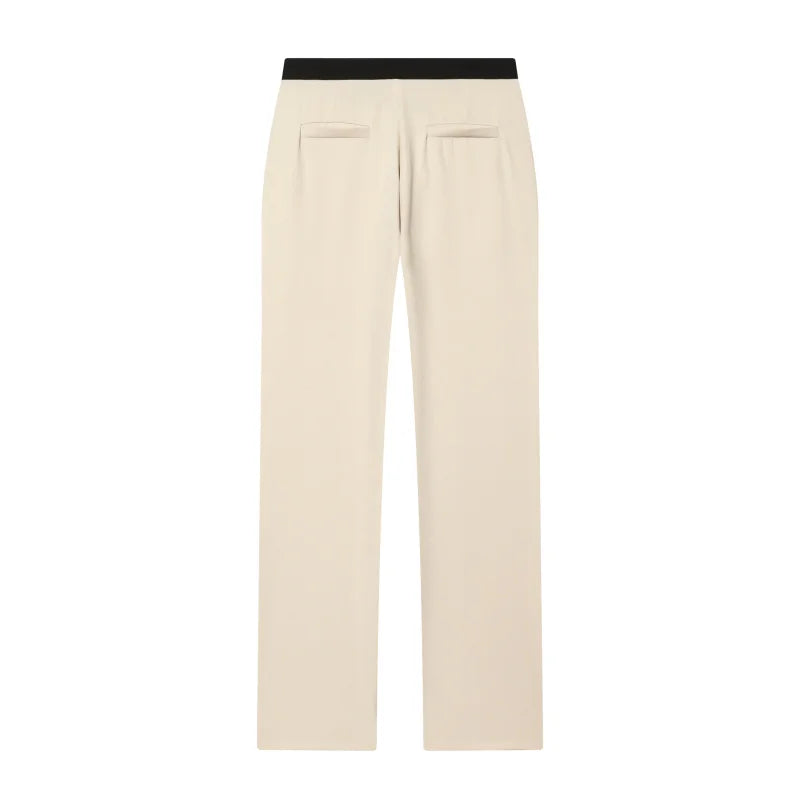 Ensemble blazer contrasté et pantalon droit