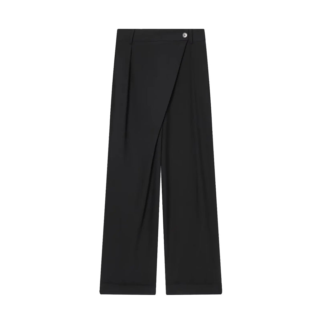 Pantalon noir asymétrique taille haute