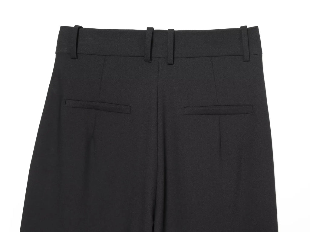 Pantalon noir asymétrique taille haute