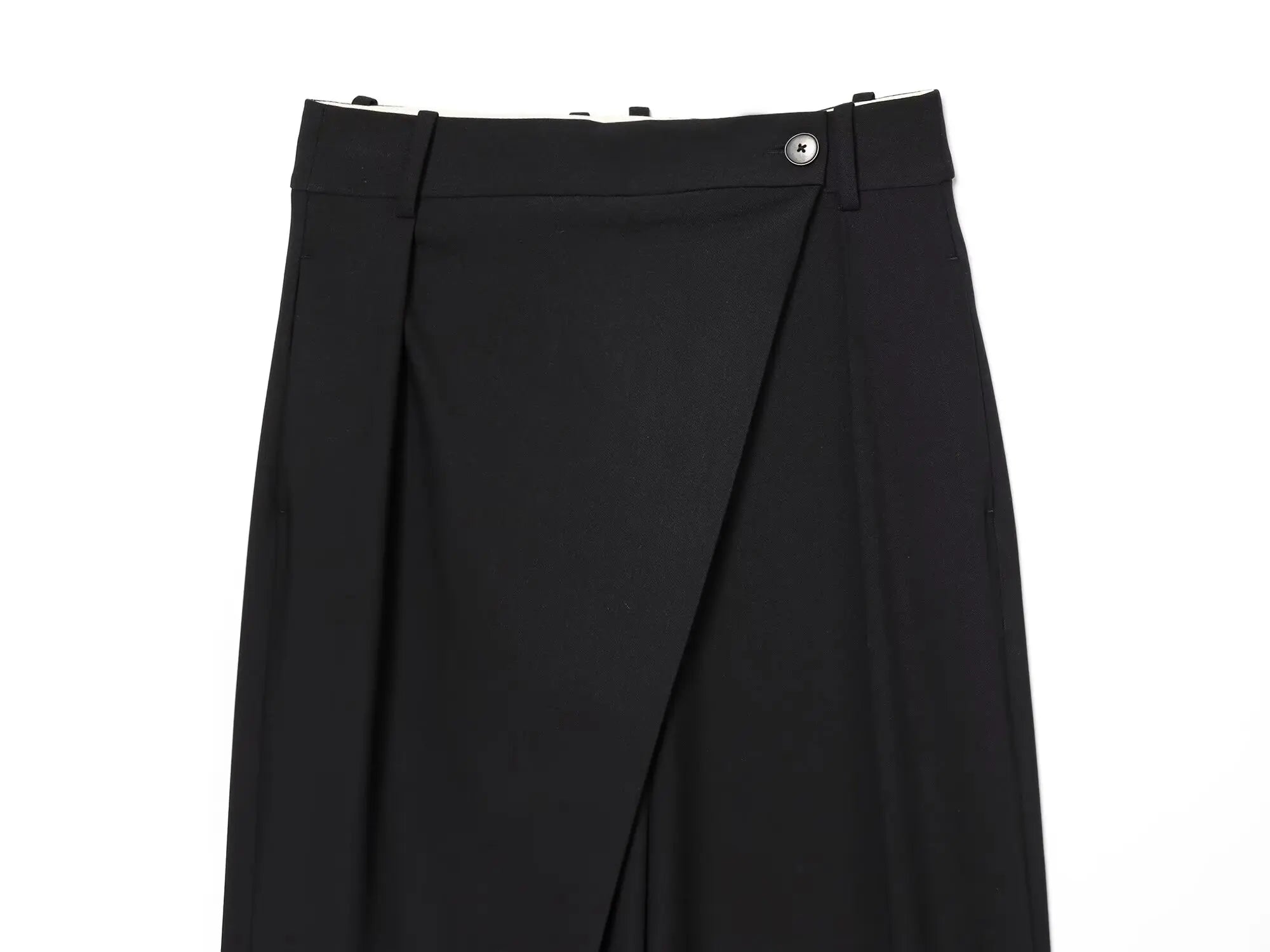 Pantalon noir asymétrique taille haute