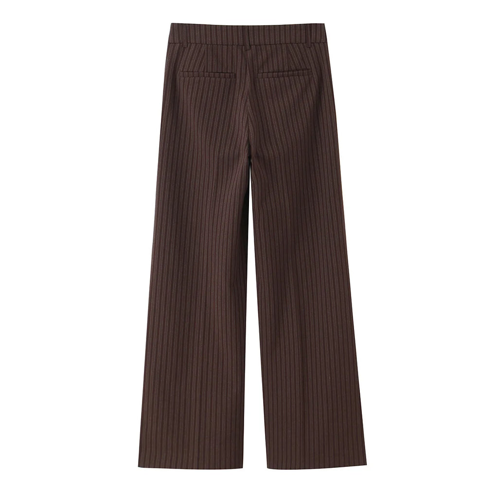 Ensemble gilet rayé et pantalon large