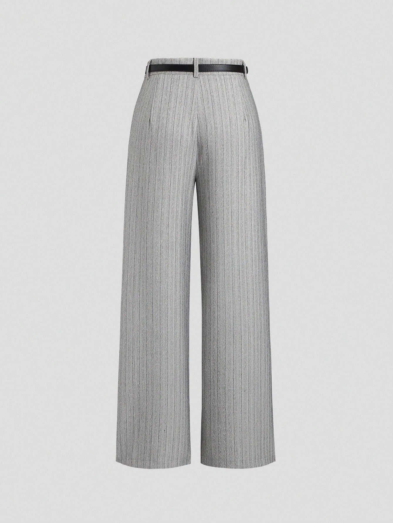 Pantalon large plissé gris perle