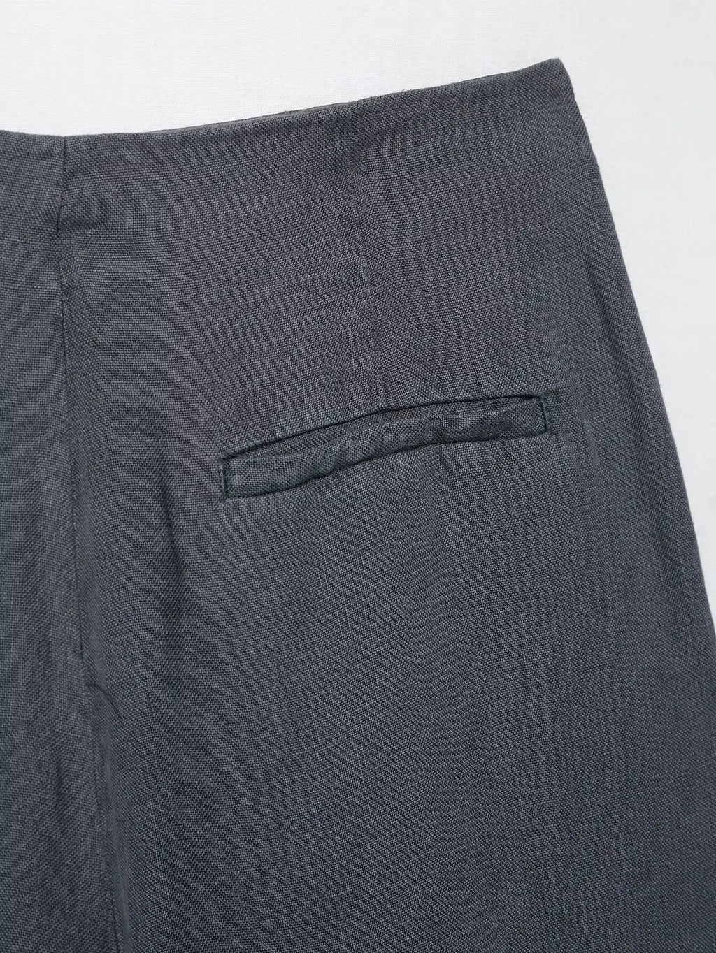 Pantalon large plissé gris
