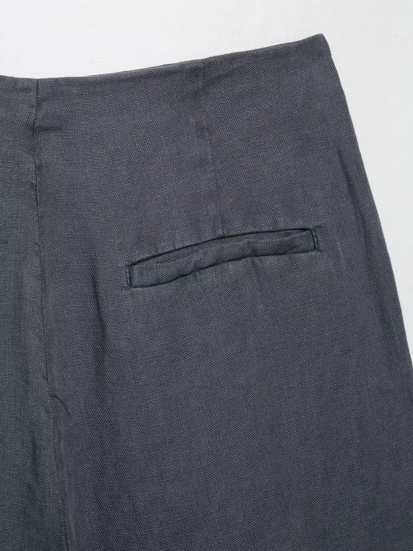 Pantalon large plissé gris