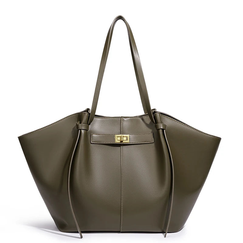 Sac porté épaule grand format à fermoir