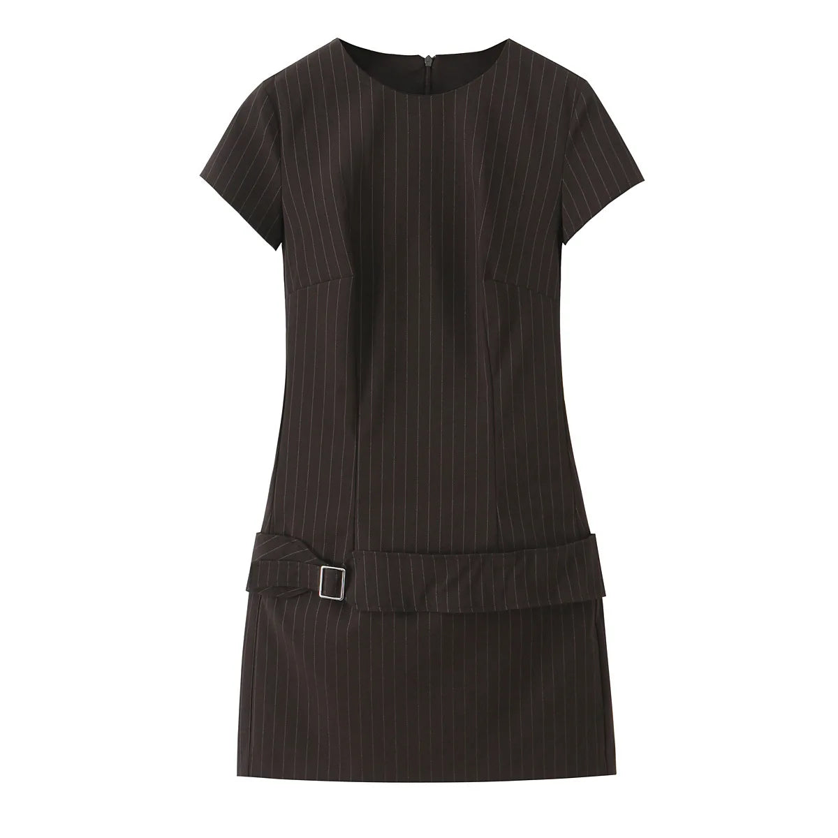 Robe courte ceinturée taille haute