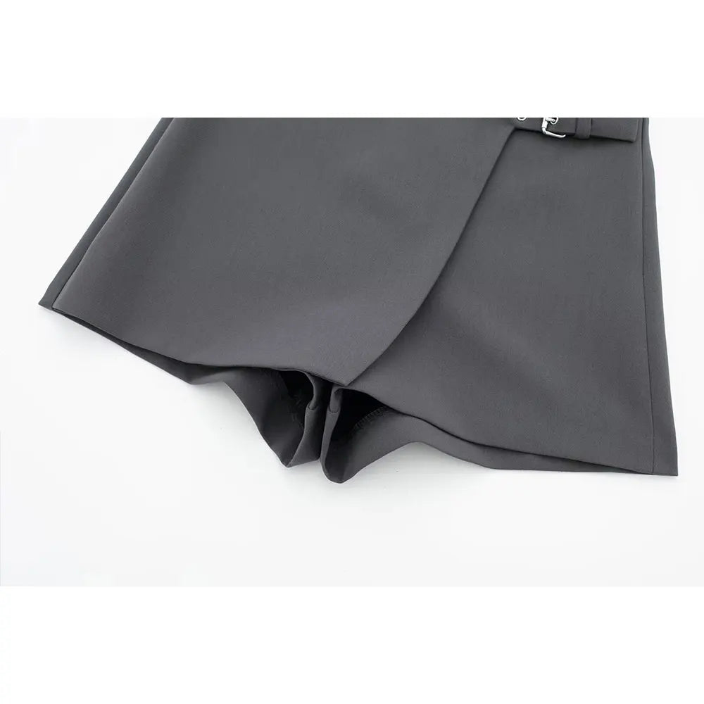 Jupe-short structurée taille haute