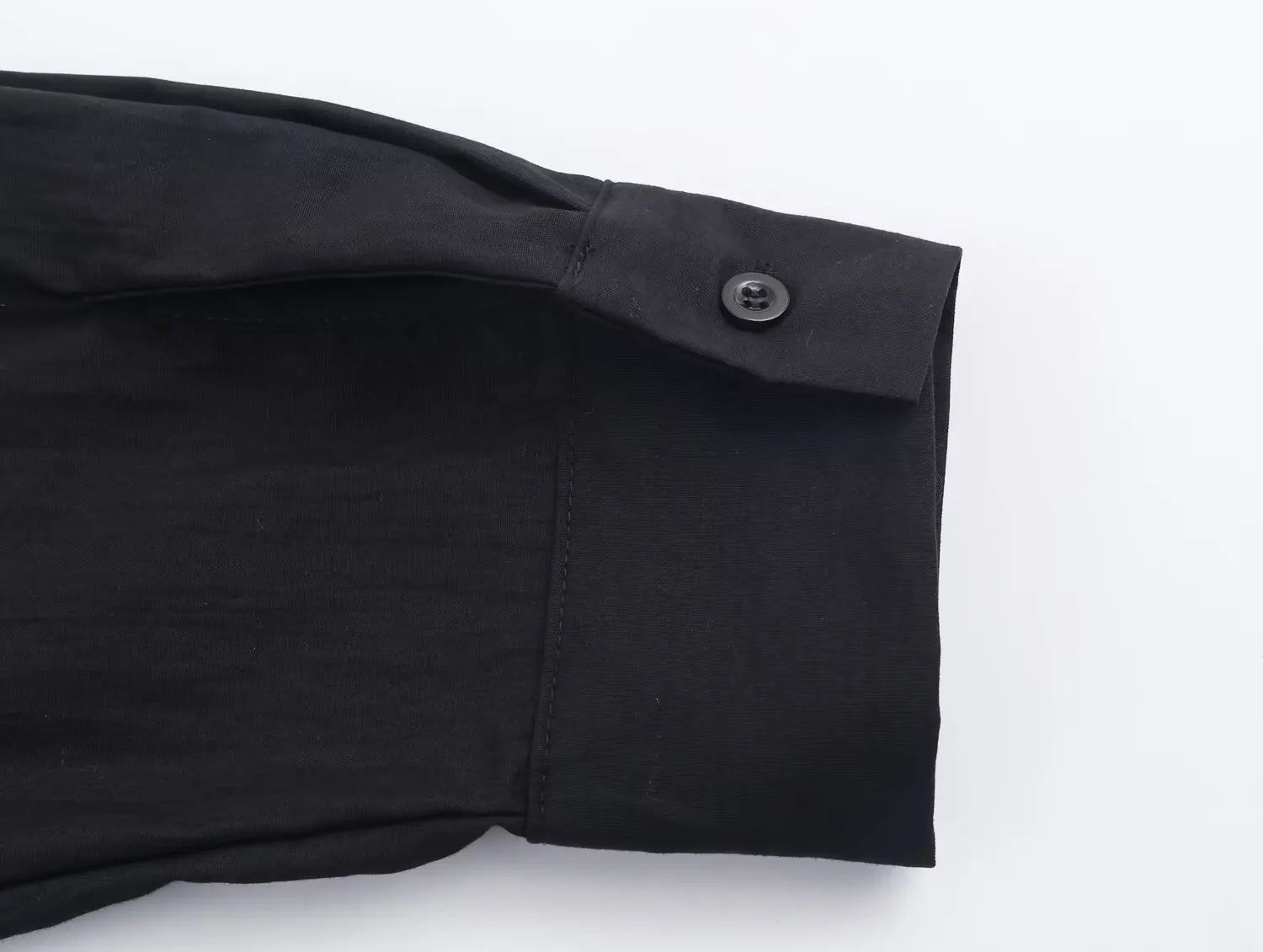 Chemise oversize noire à brides