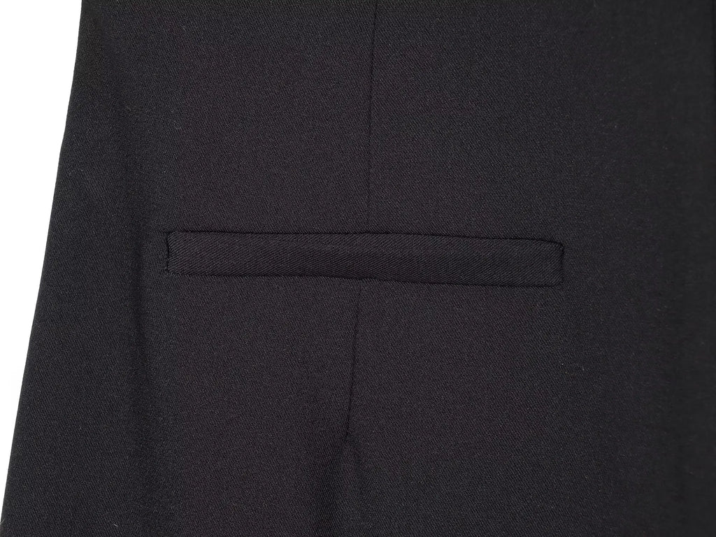 Pantalon noir asymétrique taille haute