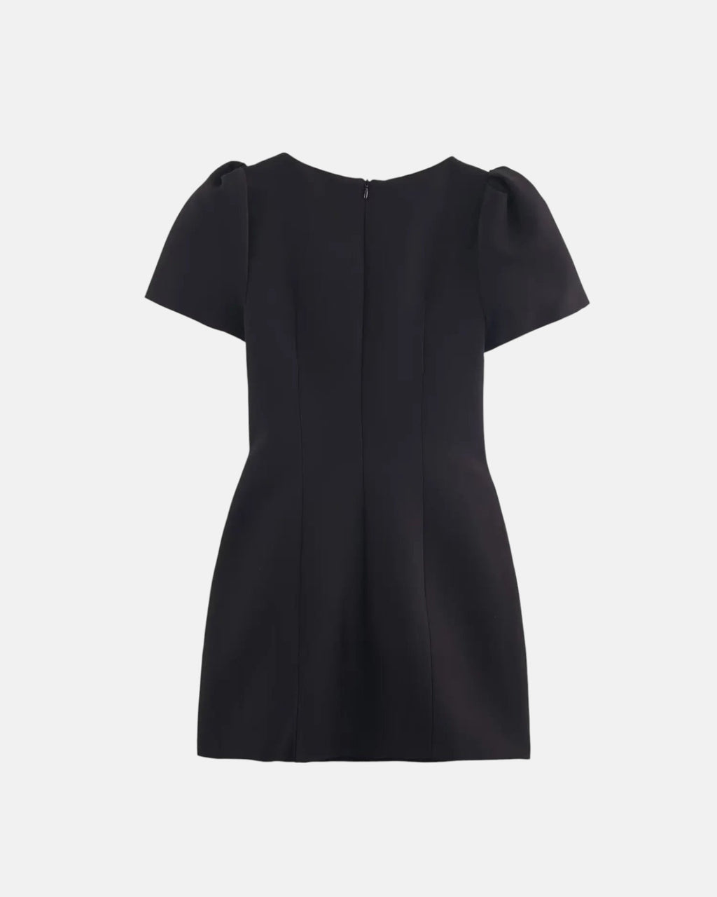 Robe courte plissée à manches bouffantes