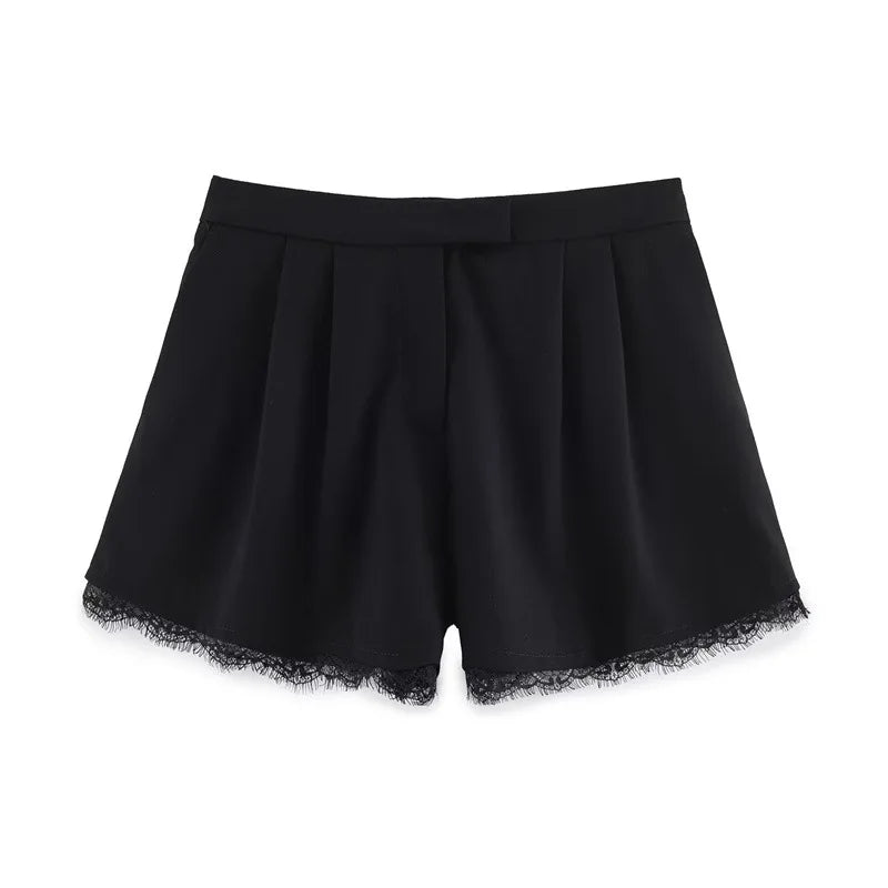 Ensemble blazer court et short noir