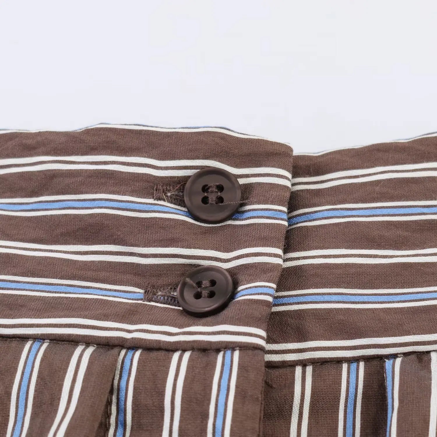Short rayé taille haute à nœud