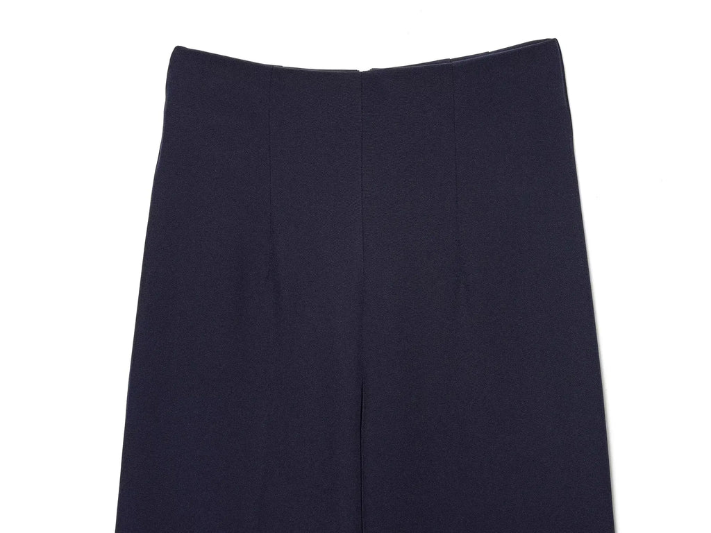 Pantalon large à liens contrastés