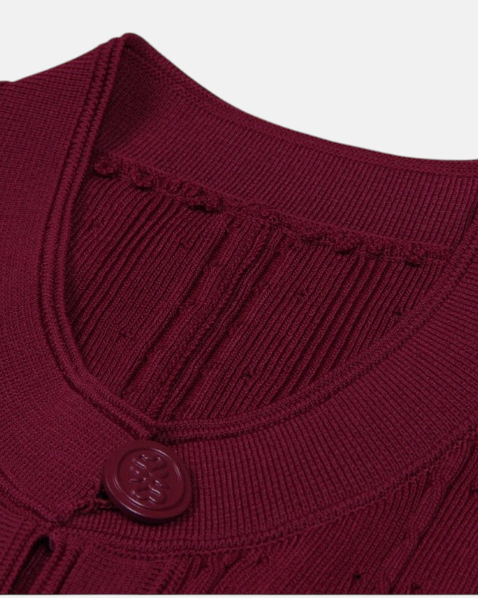 Robe longue en maille boutonnée