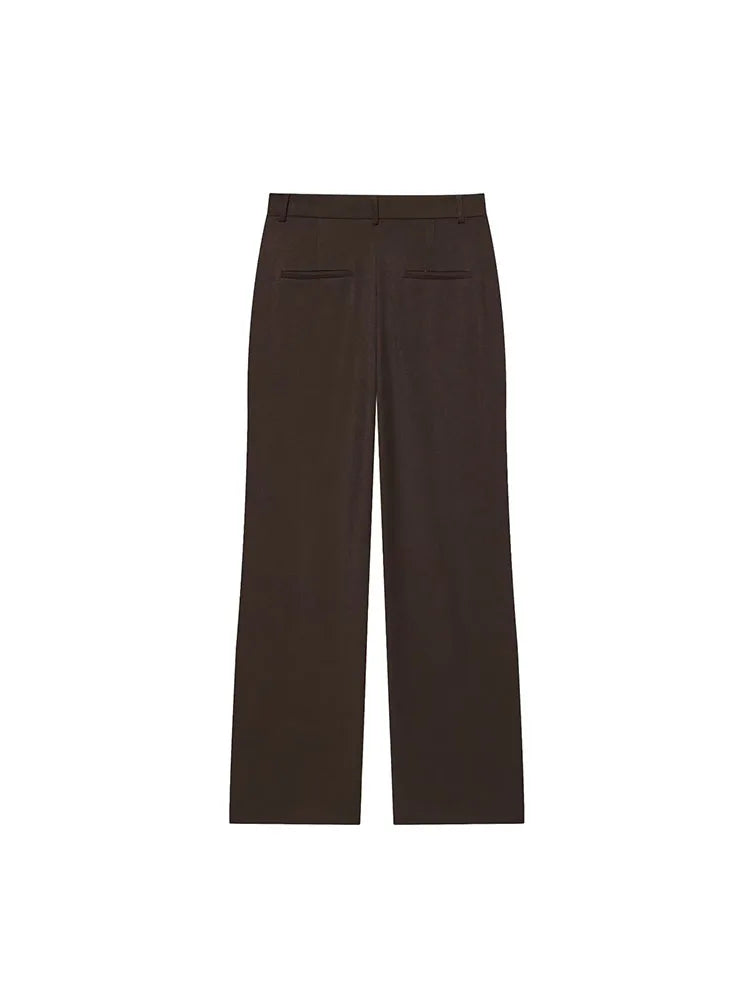 Ensemble pantalon droit et gilet tailleur ceinturé