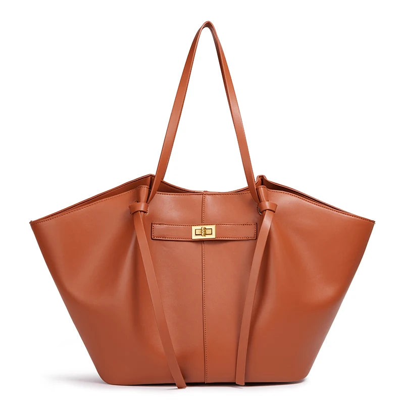 Sac porté épaule grand format à fermoir