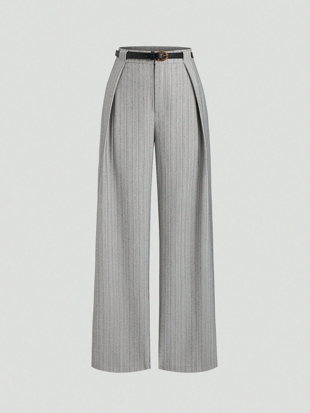 Pantalon large plissé gris perle