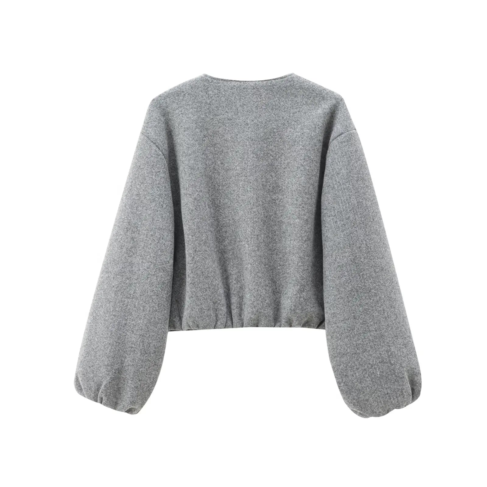 Veste bomber courte minimaliste à zip structuré