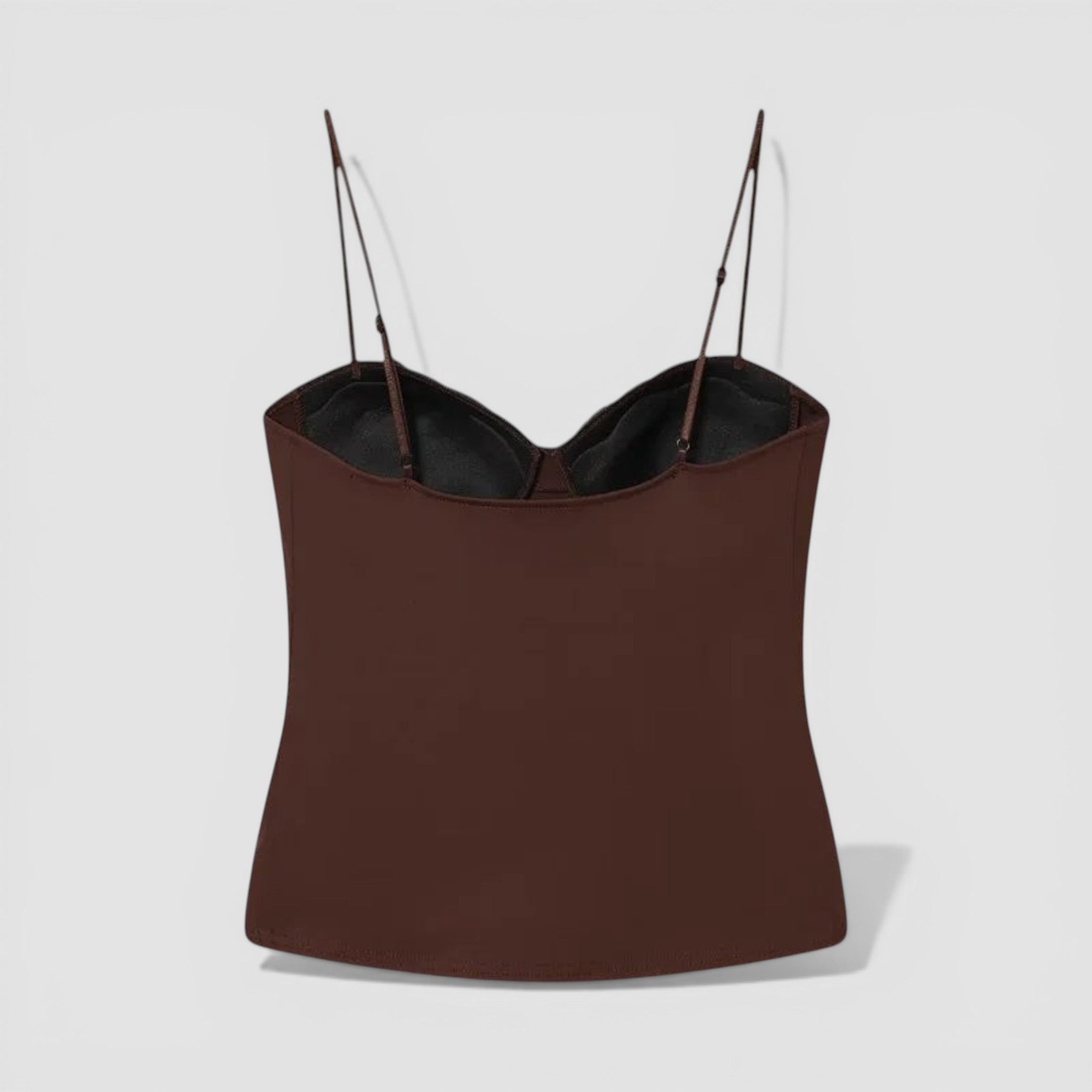 Bustier corset marron dentelle
