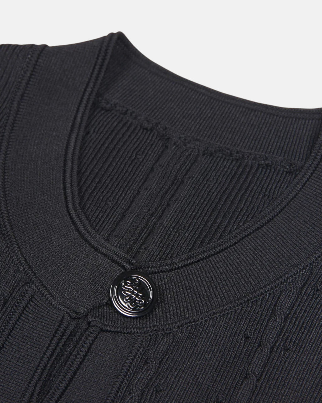 Robe longue en maille boutonnée