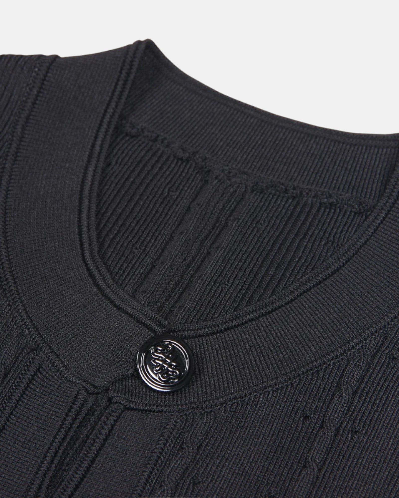 Robe longue en maille boutonnée