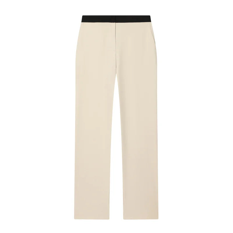 Ensemble blazer contrasté et pantalon droit
