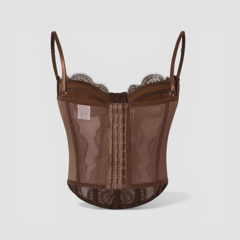 Corset en dentelle à bretelles
