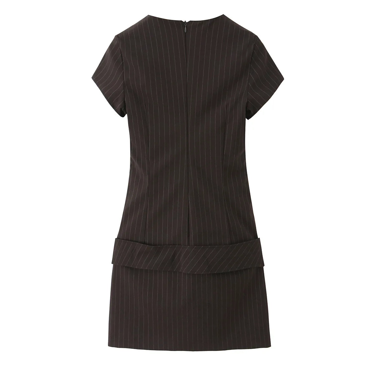 Robe courte ceinturée taille haute