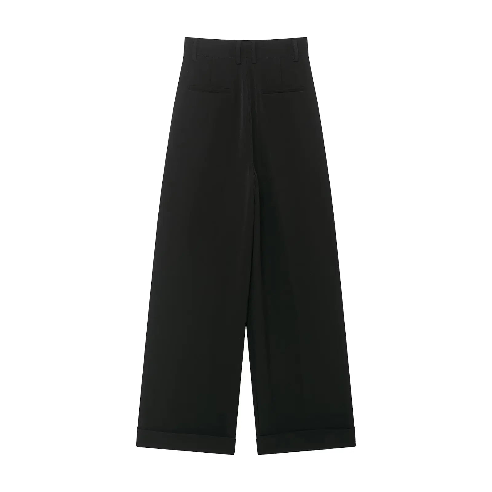 Pantalon noir asymétrique à taille structurée