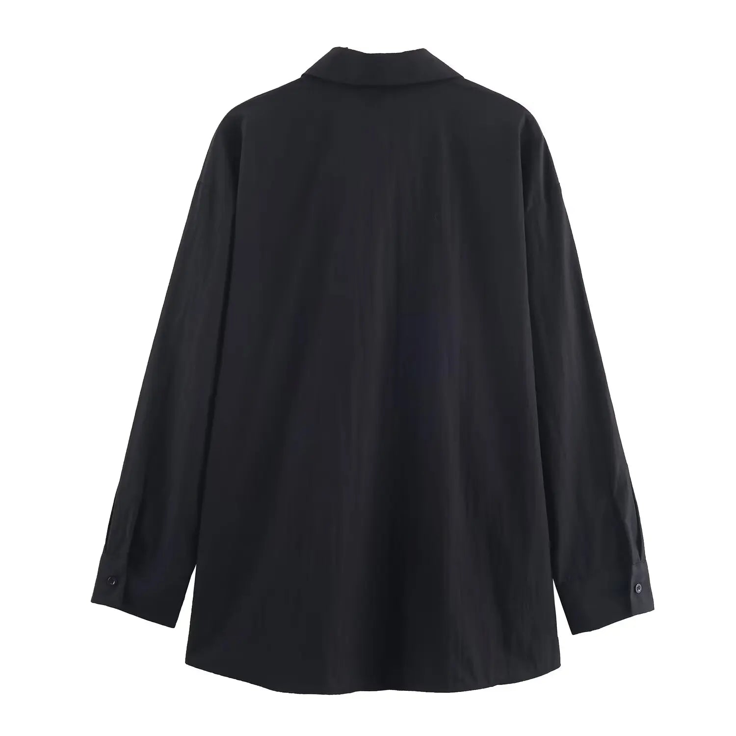 Chemise oversize noire à brides