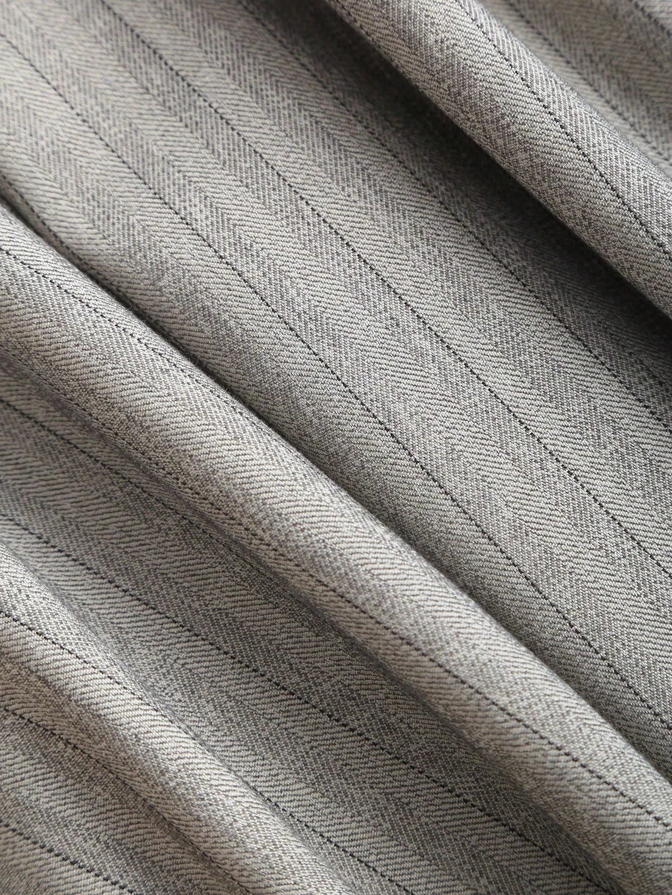 Pantalon large plissé gris perle