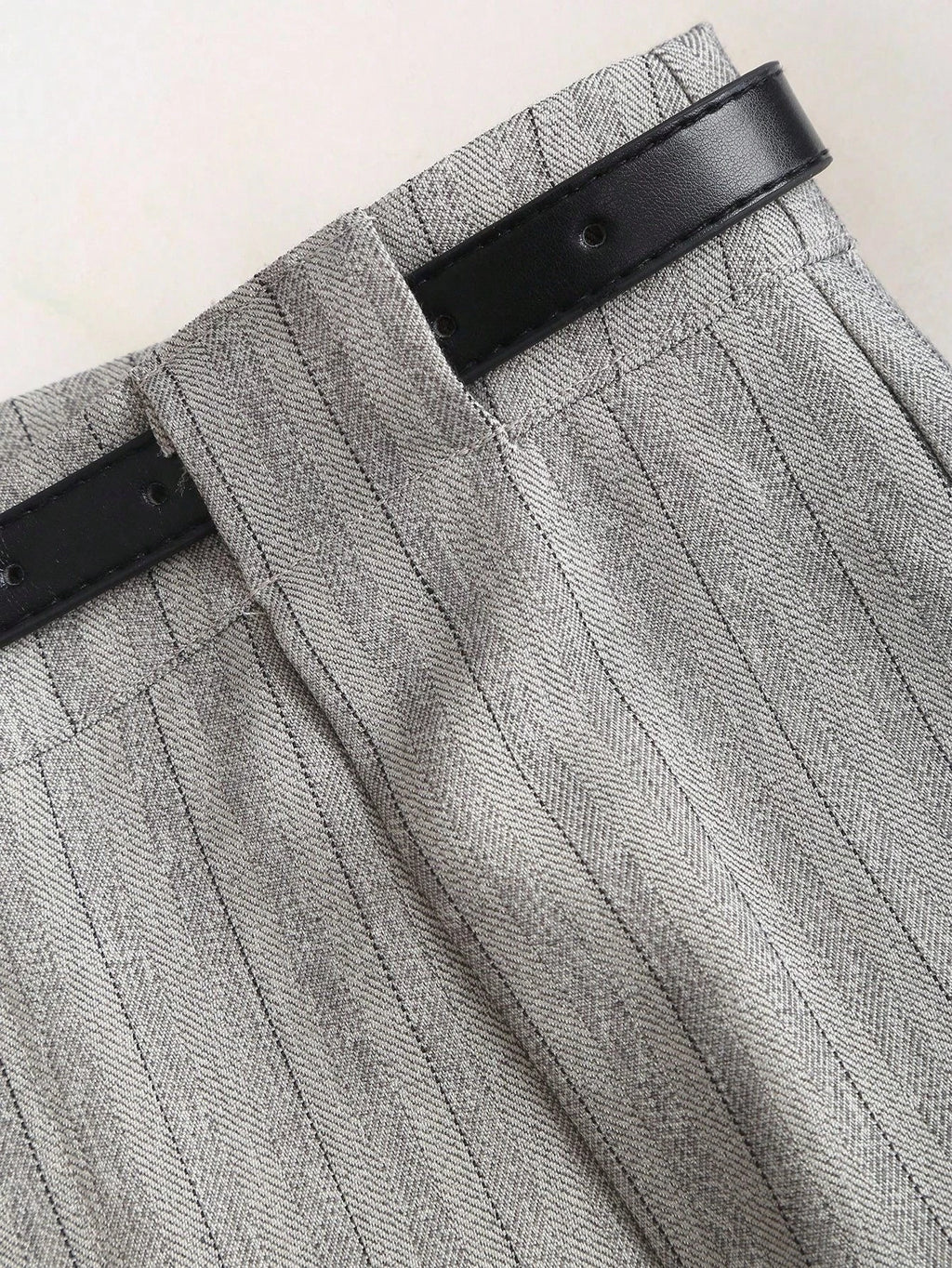 Pantalon large plissé gris perle